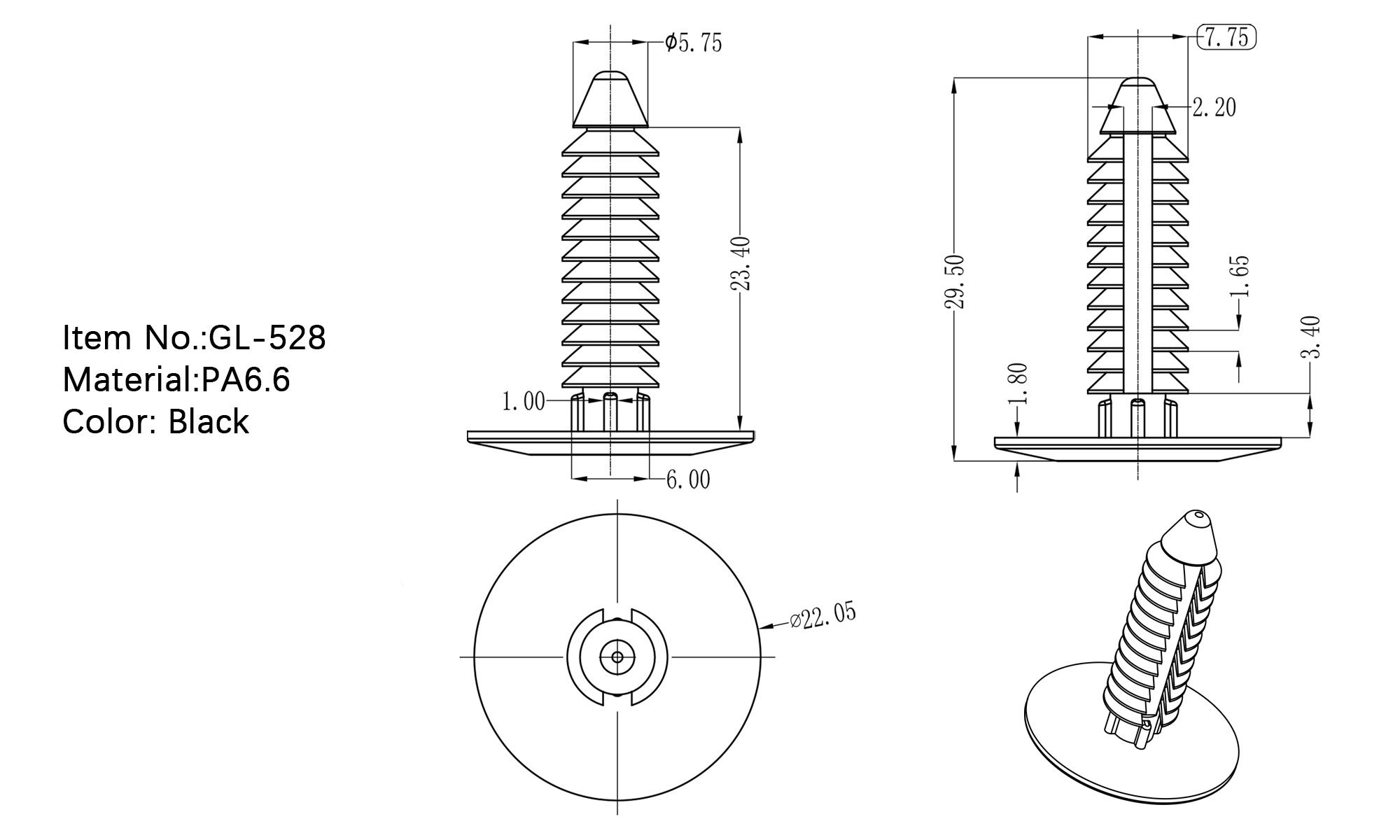 Pine Tree Rivet GL-528